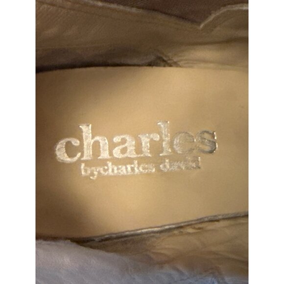 Charles by Charles David Suede Chelsea Ankle Boots Beige Heel sz 10 - Picture 5 of 7